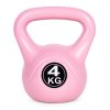 Kettlebell 4 kg edzéshez, súlygolyó, fitnesz, rózsaszín, ModernHome