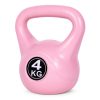 Kettlebell 4 kg edzéshez, súlygolyó, fitnesz, rózsaszín, ModernHome