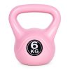 Kettlebell 6 kg edzéshez, súlygolyó, fitnesz, rózsaszín, ModernHome