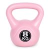 Kettlebell 8 kg edzéshez, súlygolyó, fitnesz, rózsaszín, ModernHome