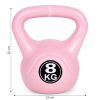 Kettlebell 8 kg edzéshez, súlygolyó, fitnesz, rózsaszín, ModernHome