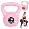 Kettlebell 10 kg edzéshez, súlygolyó, fitnesz, rózsaszín, ModernHome