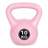 Kettlebell 10 kg edzéshez, súlygolyó, fitnesz, rózsaszín, ModernHome