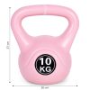 Kettlebell 10 kg edzéshez, súlygolyó, fitnesz, rózsaszín, ModernHome