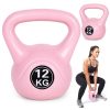 Kettlebell 12 kg edzéshez, súlygolyó, fitnesz, rózsaszín, ModernHome