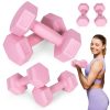 Hatszögletű kézisúlyzó szett 2x1 kg, edzősúlyok, rózsaszín, ModernHome