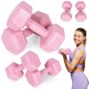 Hatszögletű kézisúlyzó szett 2x2 kg, edzősúlyok, pink, ModernHome