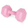 Hatszögletű kézisúlyzó szett 2x2 kg, edzősúlyok, pink, ModernHome