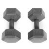 Hatszögletű kézisúlyzó szett 2x3 kg, edzősúlyok, szürke, ModernHome