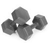 Hatszögletű kézisúlyzó szett 2x3 kg, edzősúlyok, szürke, ModernHome