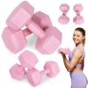 Hatszögletű kézisúlyzó szett 2x3 kg, edzősúlyok, pink, ModernHome