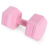 Hatszögletű kézisúlyzó szett 2x4 kg, edzősúlyok, pink, ModernHome
