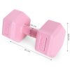 Hatszögletű kézisúlyzó szett 2x4 kg, edzősúlyok, pink, ModernHome