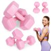 Hatszögletű kézisúlyzó szett 2x5 kg, edzősúlyok, rózsaszín, ModernHome