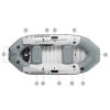 Felfújható Mariner 3 csónak 3 személyre, evezőkkel, pumpával, horgászbot-tartókkal és motortartóval – Intex 68373
