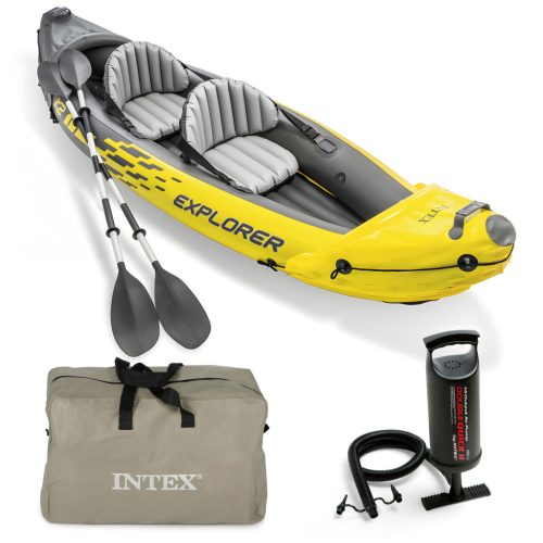 Felfújható Explorer K2 kajak 2 személyre, evezőkkel és pumpával – Intex 68307