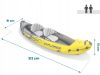 Felfújható Explorer K2 kajak 2 személyre, evezőkkel és pumpával – Intex 68307