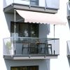 Állítható magasságú, vízálló erkély napellenző kézi tekerővel, bézs – MultiGarden