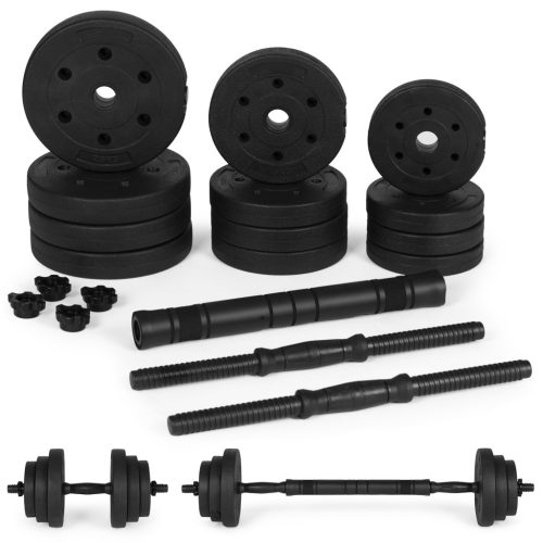 Állítható kézisúlyzók 2x10 kg súlyzókészlet 20 kg rúddal