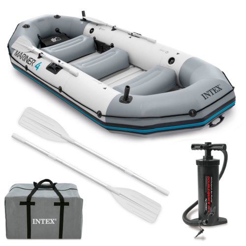 Felfújható Mariner 4 csónak 4 főre evezőkkel, pumpával, bottartóval és motortartóval – INTEX 68376