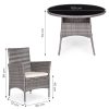 Rattan hatású kerti bútor szett – 4 szék + kerek asztal MultiGarden