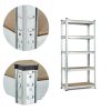Fém tárolópolc 180x90x30 cm, horganyzott acél, 5 polc, 875 kg teherbírás – ModernHome