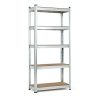 Tárolóállvány 180x90x40 cm, horganyzott acél, 5 polc, 875 kg teherbírás – ModernHome