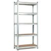Tárolóállvány 205x120x45 cm horganyzott acél, 5 polc, 875 kg teherbírás ModernHome