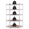 Sarok tárolópolc 180x90x40 cm horganyzott acél, 5 polc, 875 kg teherbírás ModernHome