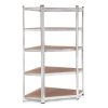 Sarok tárolópolc 180x90x40 cm horganyzott acél, 5 polc, 875 kg teherbírás ModernHome
