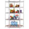 Sarok tárolópolc 180x90x40 cm horganyzott acél, 5 polc, 875 kg teherbírás ModernHome
