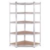 Sarok tárolópolc 180x90x40 cm horganyzott acél, 5 polc, 875 kg teherbírás ModernHome