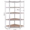 Sarok tárolópolc 180x90x40 cm horganyzott acél, 5 polc, 875 kg teherbírás ModernHome