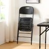 4 darabos összecsukható szék szett – rendezvényre, fém és HDPE, fekete, ModernHome