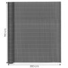Kétszínű bambusz szőnyeg 150x300 cm erkélyre, teraszra, kerítésre, antracit MultiGarden