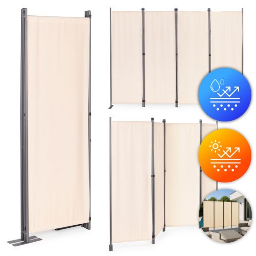 Összecsukható 4 részes kerti és szobai térelválasztó 167x216 cm Beige MultiGarden