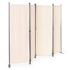 Összecsukható 4 részes kerti és szobai térelválasztó 167x216 cm Beige MultiGarden