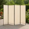 Összecsukható 4 részes kerti és szobai térelválasztó 167x216 cm Beige MultiGarden