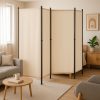 Összecsukható 4 részes kerti és szobai térelválasztó 167x216 cm Beige MultiGarden