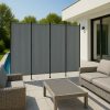 Összecsukható 4 részes kerti és térelválasztó 167x216 cm szürke MultiGarden