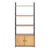 Indusztriál loft polc szekrénnyel és 4 polccal ModernHome