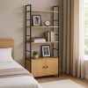 Indusztriál loft polc szekrénnyel és 4 polccal ModernHome