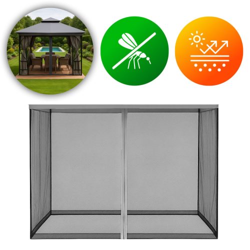 Szúnyogháló kerti pavilonhoz 3x3 m cipzáras MultiGarden