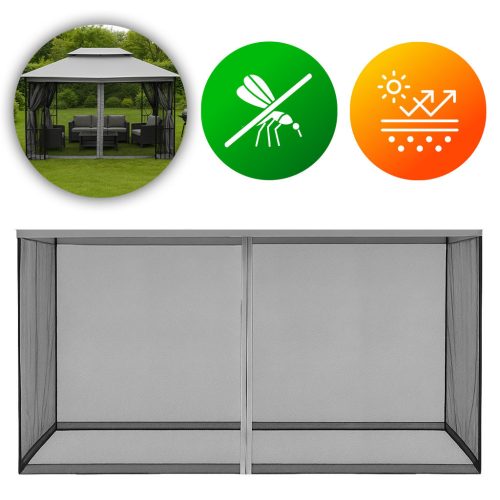 Szúnyogháló kerti pavilonhoz 3x4 m cipzáras MultiGarden