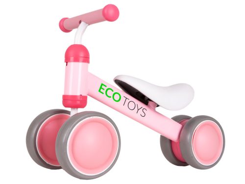 Futóbicikli, szobabicikli, mini bicikli gyerekeknek, rózsaszín ECOTOYS