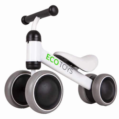Egyensúlyozó tanuló bicikli gyerekeknek, fehér, ECOTOYS