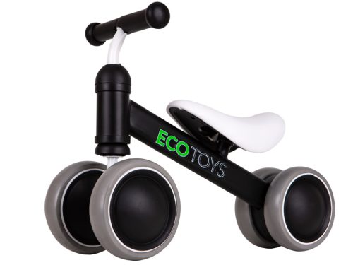 Futóbicikli, szobabicikli, mini gyerekbicikli, fekete, ECOTOYS