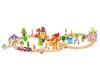 74 darabos elemes fa vasútpálya Ecotoys