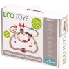 Fából készült elemes vasútpálya, 90 darabos, Ecotoys