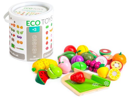 Fa gyümölcs szeleteléshez, 20 darab ECOTOYS